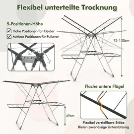 Costway Wäscheständer 2 m Silber