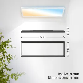B.K.Licht LED Panel 1 eckig 22W 3000lm