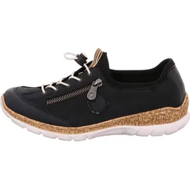 Rieker Damen Sneaker N4263, Frauen Schnürschuhe,Strassenschuhe,Schnuerung,Low-tie,schnürschuhe,schnürer,Sneaker,Halbschuhe,blau (14),41 EU / Gr.: 41
