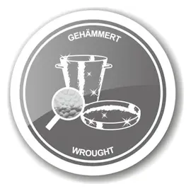 Edzard Tablett Alaska (ø 32 cm) rund, Edelstahl gehämmert hochglanzpoliert, Serviertablett, Dekotablett