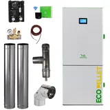 Automatischer RW EcoPellet Pelletkessel 18 kW Pelletheizung + Zubehörset