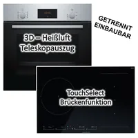 Herdset Bosch Einbau-Backofen mit Küppersbusch Induktionskochfeld - autark, 80 cm
