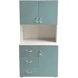 Hti-Living Badschrank Hellblau Weiß