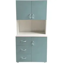 Hti-Living Badschrank Hellblau Weiß