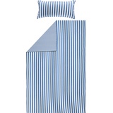 Erwin Müller Wende-Bettwäsche, in blau-weiß - Gr.: 135/200 40/80