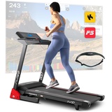 Hop-Sport Laufband für Zuhause HS-1400LB Bolt – Laufband klappbar mit App-Steuerung, LCD-Display, Bluetooth, MP3-Player und USB, HRC-Programmen, bis 14km/h – inkl. Pulsgurt