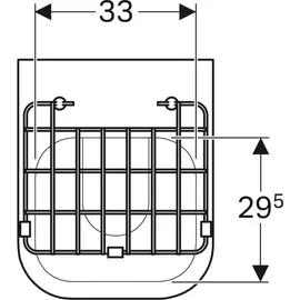 Geberit Espital Ausguss wandhängend, 6l, mit Edelstahlklapprost,