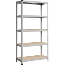 Songmics Schwerlastregal Stahl 40 x 90 x 180 cm silbern