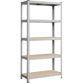 Songmics Schwerlastregal Stahl 40 x 90 x 180 cm silbern