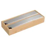 KESPER Folienspender, Material: Bambus, Metall, Maße: 33.2 x 5.5 cm, Farbe: Braun | 58042 13