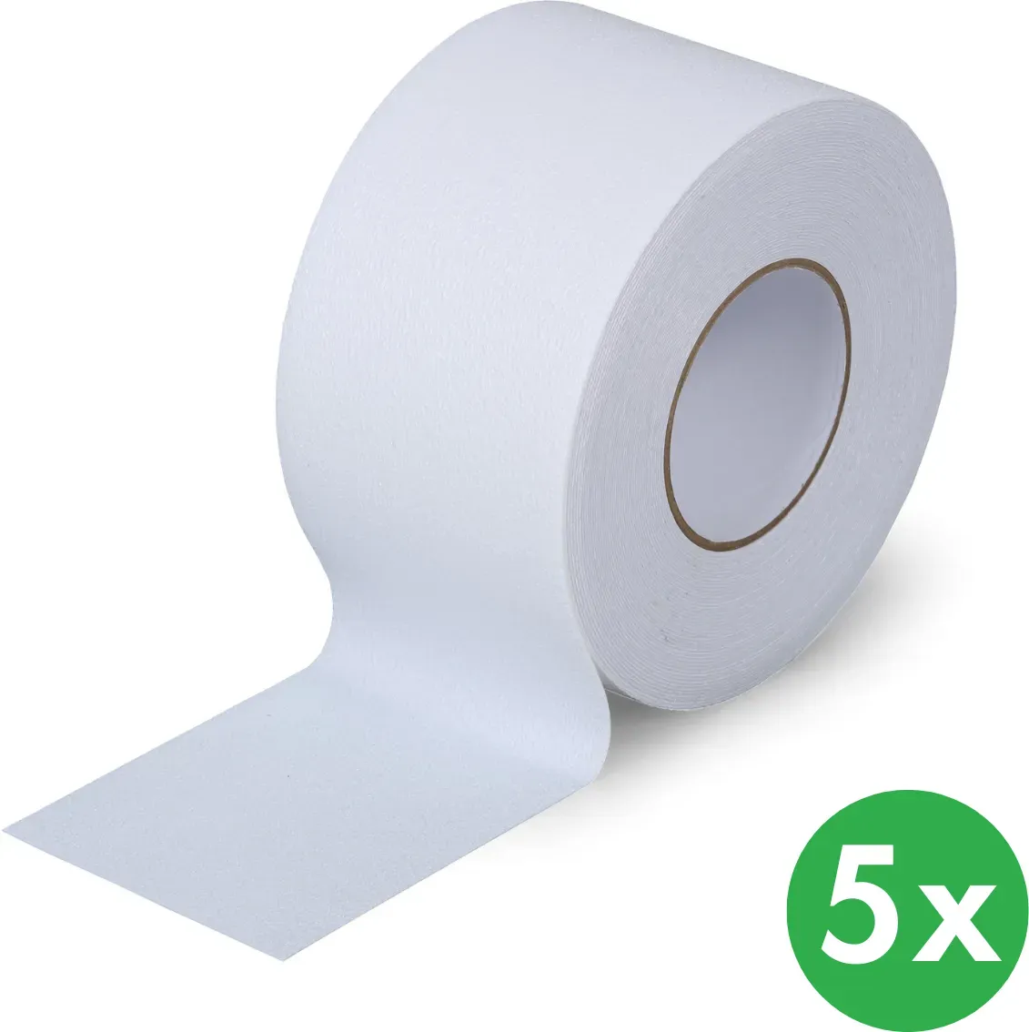 Antirutschband für feuchte Umgebungen, 100 mm x 18,3 m, 5 Stk, wasserdicht, weiß
