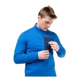 Mountain Equipment Herren Lumiko Zip Longsleeve (Größe L, blau)