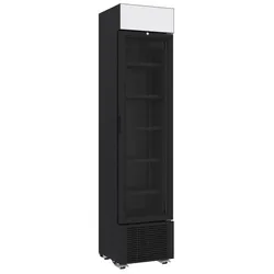 Kühlschrank 1 Tür Glas schwarz 232l