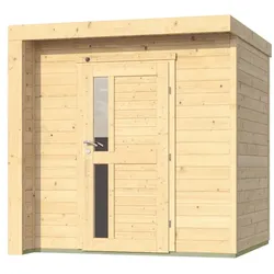 Weka Design Gartenhaus 262 C mit Design-Einzeltür - 21 mm naturbelassen - 50 % Rabatt auf Dacheindeckung