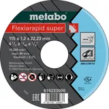 METABO Trennscheibe, Flexiarapid super 115x1.2x22.23, Inox gerade Ausführung