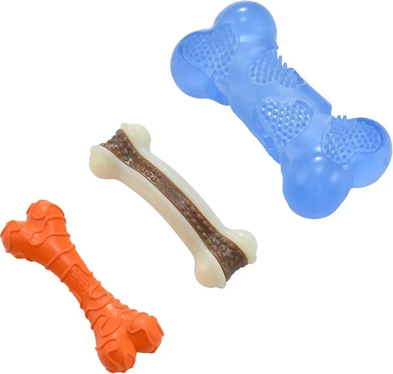 Blinkit Haustier-Zahnspielzeug-Set, Hundespielzeug mit Käseknochen-Design, zur Zahnreinigung, geeignet für alle Hunderassen