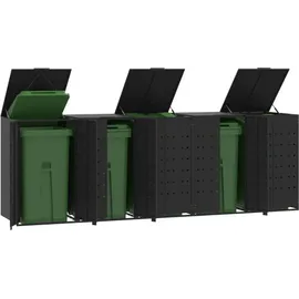 deluke Mülltonnenbox GORILO 345 x 117 x 79 cm schwarz