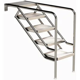 Eichenwald Pooltreppe Modell 08.3 Miami Beckentiefe 139,9 cm Edelstahl