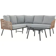 Idimex Jakarta Loungeset braun/grau