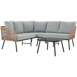 Idimex Jakarta Loungeset braun/grau