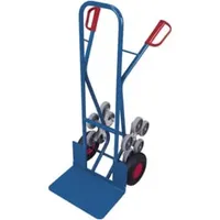 bb-verpackungsshop VARIOfit Treppenkarre mit 2 fünfarmigen Radsternen und Luftbereifung Schaufel 480 x 300 mm