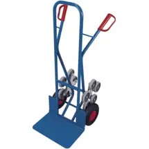 bb-verpackungsshop VARIOfit Treppenkarre mit 2 fünfarmigen Radsternen und Luftbereifung Schaufel 480 x 300 mm