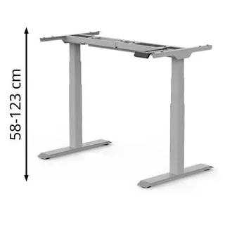 FlexiSpot Schreibtischgestell E7S, silber, elektrisch höhenverstellbar, mit Doppelmotor