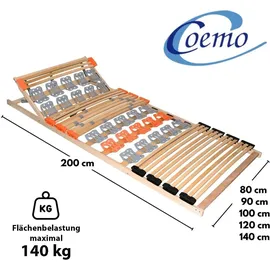 Coemo KombiFlex Tellerlattenrost Kopfteil verstellbar 80 x 200 cm