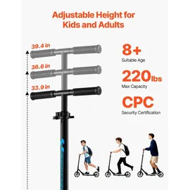 Vevor Scooter Schwarz/Blau