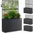 CASARIA Blumenkasten mit Rankgitter 60 x 30 cm Schwarz