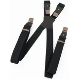 Luise Steiner Hosenträger mit extra starken Clips & Gummi Spezialhosenträger für Herren Trachtenaccessoires Trachtenhosenträger für Lederhosen (Schwarz) - Einheitsgröße