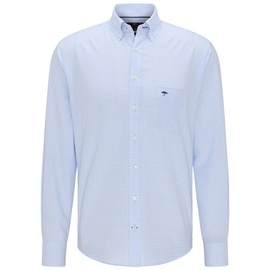 FYNCH-HATTON Langarmhemd, mit Button-Down-Kragen, blau