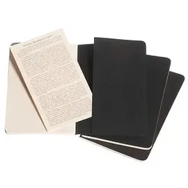 Moleskine Cahier pocket. Ruled. Black Cover. 3er Pack