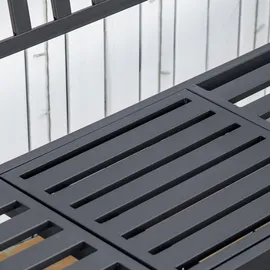 Outsunny Gartenbank 150 x 59 x 90 cm Schwarz