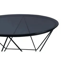 M2 Kollektion Galinara Schwarz Glas 70 x 70 cm