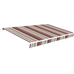 Wasabi - Plane für Markise 4x2,5 Granat Polyester 280 gr/m2 – UV-Schutz – Rollbare Stoff 383x250cm – Ersatz für Terrasse und Garten-Markisen