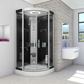 AcquaVapore Duschkabine Dusche D58-03T1-EC 80x80 cm - Schwarz