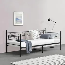 [en.casa] Kerava 90 x 200 cm Schwarz