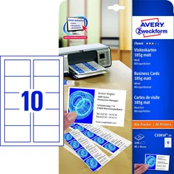 AVERY Zweckform Visitenkarten 185 g/m2 matt weiß
