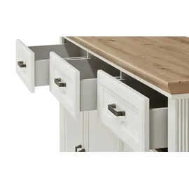 Stella Trading Sideboard Varese - weiß - Maße cm B: 166 H: 102 T: 48.0