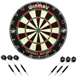 Winmau Wettkampf-Dartboard "PRO-SFB" inklusive 2 Satz Steeldarts,