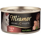 Miamor Dose Feine Filets Naturelle Thunfisch & Lachs 80 g (Menge: 24 je Bestelleinheit)