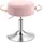 VASAGLE Schminkhocker Schminkstuhl, Barhocker, höhenverstellbar, 360° drehbar, PU, Dicke Polsterung, für Schlafzimmer, Küche, Esszimmer, modern, pastellrosa LJB120S01