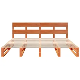 vidaXL Massivholzbett 180 x 200 cm Braun