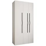 abiks möbel Drehtürenschrank COMO 120 x 245,5 x 40 cm Schwarz/Weiß