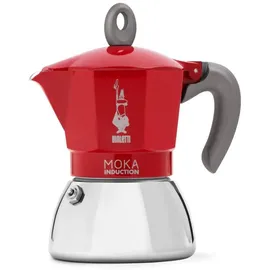 Bialetti Moka Induction 6 Tassen rot/silber