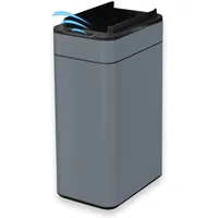 FLINQ 60L Sensor Mülleimer aus Edelstahl – Automatischer Küchenmülleimer mit Bewegungs"Sensor – Großer Abfalleimer für Küche – Soft-Close Deckel - Anthrazit
