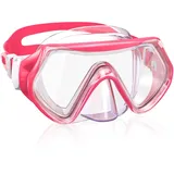Huanmin Schnorchelmaske für Kinder, Anti-Beschlag-Tauchmaske, 180° HD-Vision, UV-Schutz, Tauchmaske für Jungen und Mädchen, für Apnoe (rosa) Kind