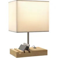 Homcom Tischlampe Weiß