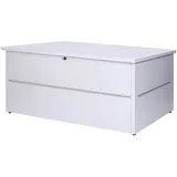 Mendler Gartentruhe HWC-J56, Aufbewahrungsbox Auflagenbox Truhe, Wasserdicht Metall Edelstahl 69x185x85 783l ~ hellgrau
